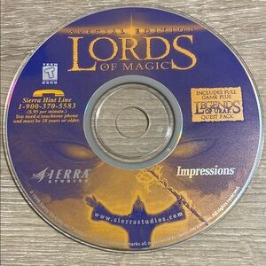 Lords of Magic: Special Edition (PC, 1998) Disc Only